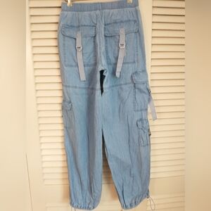 Baggy Cargo Lightweight Denim, Vintage,‎ Y2K, Women's Size Medium, Balloon Leg